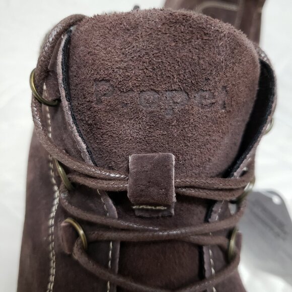 Propet NWT Brown Leather Zipper Shoes Size 8 Rugged Grip, Comfortable & Durable - Picture 4 of 9